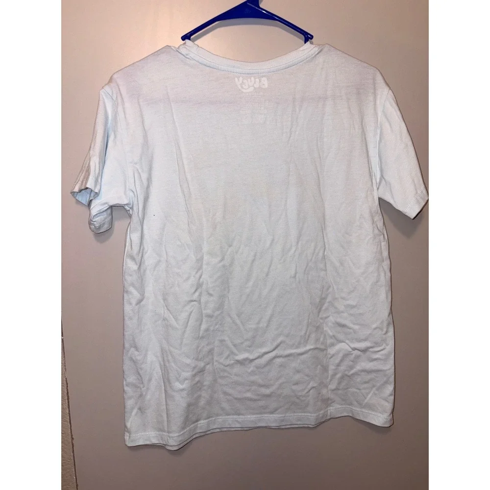 Bluey Bingo Kids Graphic T-Shirt Light Blue XL 14/16 Short Sleeve Crewneck
